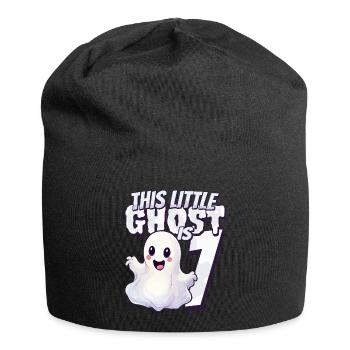 Dieser kleine Quälgeist ist 7 - sieben Jahre - 7. - Jersey-Beanie - Schwarz - Vorne