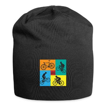 Retro-Bike: Freiheit auf Rädern Biker Radler MTB - Jersey-Beanie - Schwarz - Vorne