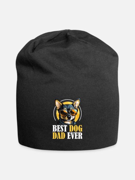 Chihuahua Chiwawa Dog Breed Pet Best Dog Dad Ever - Bonnet en jersey - noir