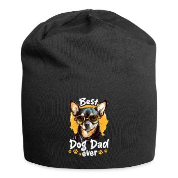 Chihuahua Chiwawa Dog Breed Pet Best Dog Dad Ever - Jersey Beanie - black - Front