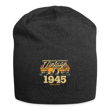 Geschenk 1945 Vintage 78/79 Jahre - Jersey-Beanie - Anthrazit - Vorne