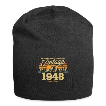 Millésime 1948 Cadeau - 75/76 ans - Bonnet en jersey - charbon - Devant