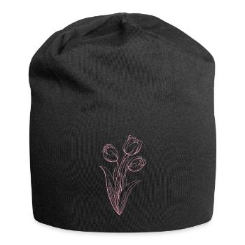 Tulips Florist Flowers Tulip - Jersey Beanie - black - Front