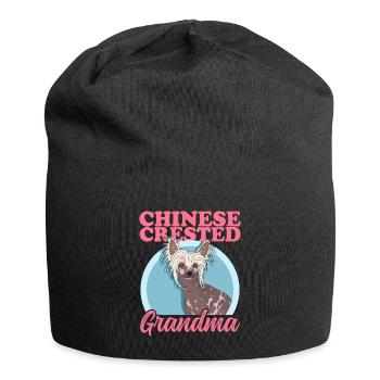 Chinese Crested Granny Chinese Crested Granny - Jersey Beanie - black - Front