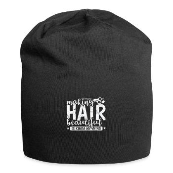 Making Hair beautiful is Kinda my Thing Friseur - Jersey-Beanie - Schwarz - Vorne