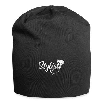 Styliste Coiffeur Profession Coupe de cheveux - Bonnet en jersey - noir - Devant