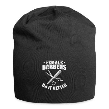 Female Barbers Do it Better Friseur Beruf Haare - Jersey-Beanie - Schwarz - Vorne