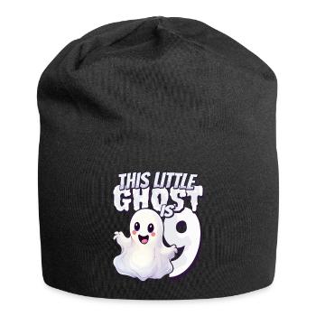 This little pest is 9 - nine years old - 9. - Jersey Beanie - black - Front