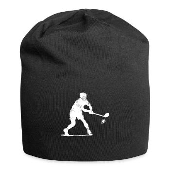 Hurling Ireland Irish Sport Gaelic Sliotar Hurler - Jersey Beanie - black - Front