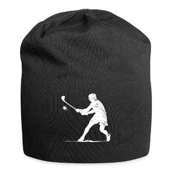 Hurling Ireland Irish Sport Gaelic Sliotar Hurler - Jersey Beanie - black - Front