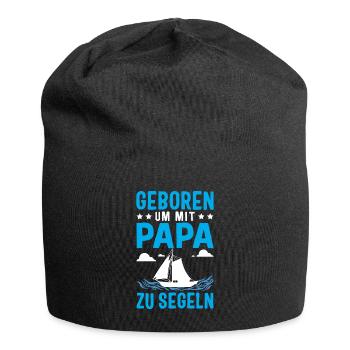Papa Segelboot Meer Kind - Jersey-Beanie - Schwarz - Vorne