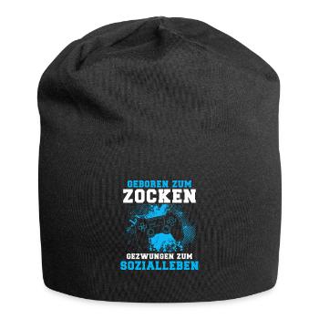 Zocker Geschenk Junge Gamer Controller Zocken - Jersey-Beanie - Schwarz - Vorne