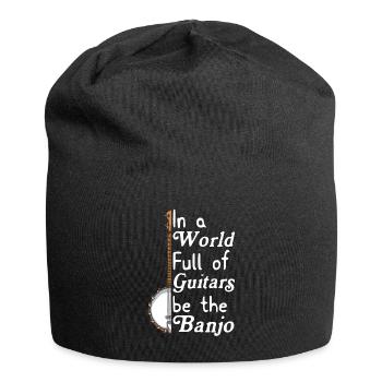 Banjo Shirts For Men Bluegrass Appalachia Folk - Jersey Beanie - black - Front