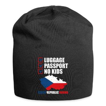 Gepäckpass Tschechische Republik Gebundener - Jersey-Beanie - Schwarz - Vorne