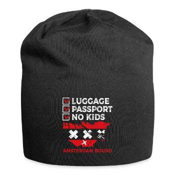 Luggage Passamsterdam Bound Travel Holidays - Jersey Beanie - black - Front
