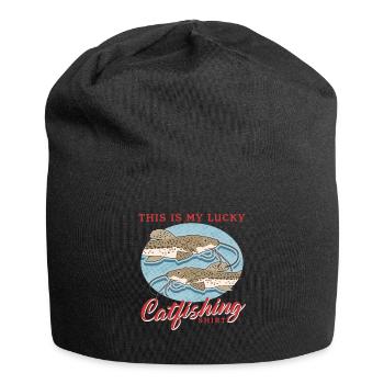 Pêcheur Poisson-Chat Pêche Pêche Poisson Cadeau - Bonnet en jersey - noir - Devant