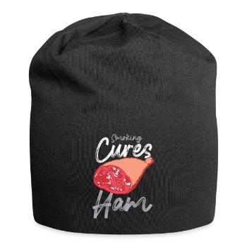 Barbeque Räucherkuren Schinken Räuchern Gegrillt - Jersey-Beanie - Schwarz - Vorne