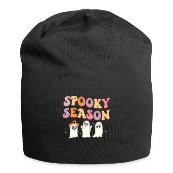 Spooky Season: Süße Geister für Halloween-Fans - Jersey-Beanie - Schwarz - Vorne