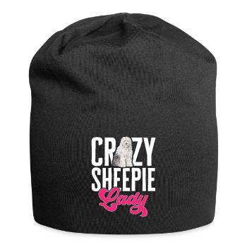 Vieux chien de berger anglais Sheepie Bobtail - Bonnet en jersey - noir - Devant
