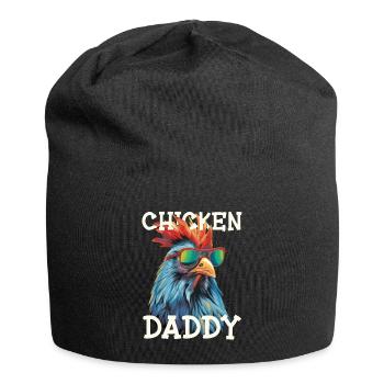 Chicken Daddy Hühner Hahn Geschenk Landwirt - Jersey-Beanie - Schwarz - Vorne