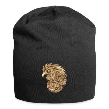 Rooster Portrait - Jersey Beanie - black - Front