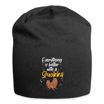 All better with Quokka marsupial Australia - Jersey Beanie - black - Front