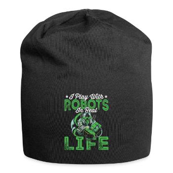 Robotik-liebhaber, Ich Spiele Mit - Jersey-Beanie - Schwarz - Vorne