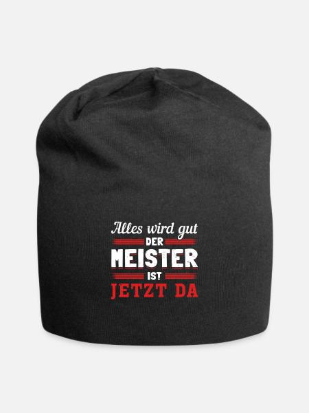 Alles wird gut, der Meister ist jetzt da - Jersey-Beanie - Schwarz