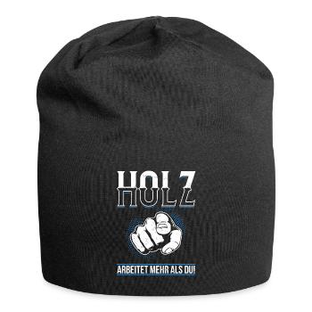 Holz arbeitet mehr als du - Handewrk Outfit - Jersey-Beanie - Schwarz - Vorne