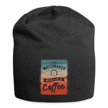 This Watchmaker Needs A Lot Of Coffee Watchmaking - Jersey Beanie - black - Front
