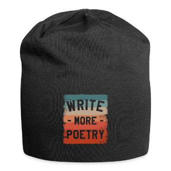 Écrire plus de poésie Poème Poète - Bonnet en jersey - noir - Devant