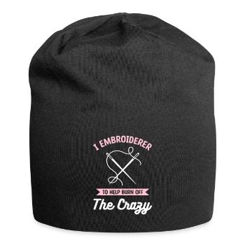 Je brodeuse pour aider à brûler le fou - Bonnet en jersey - noir - Devant