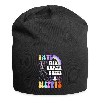 Save The Earth Raise A Hippie - Jersey-Beanie - Schwarz - Vorne
