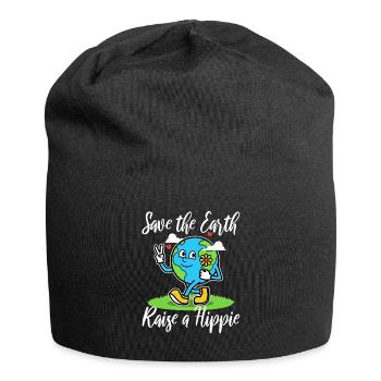 Save The Earth Raise A Hippie - Jersey Beanie - black - Front
