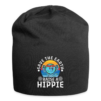 Save The Earth Raise A Hippie - Jersey Beanie - black - Front