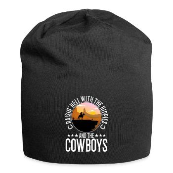 Raisin' Hell With The Hippies And The Cowboys - Jersey-Beanie - Schwarz - Vorne