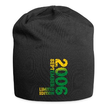 2006 September Limited Edition 17. Geburtstag Deko - Jersey-Beanie - Schwarz - Vorne