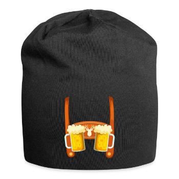 Lederhosen Buveur de bière Chemise Homme - Bonnet en jersey - noir - Devant