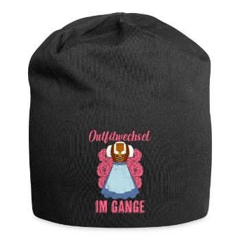 im Gange Dirndl Damen Bierfans - Jersey-Beanie - Schwarz - Vorne