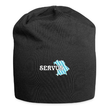 Servus Bayern Boarisches Shirt Bayerische Fahne - Jersey-Beanie - Schwarz - Vorne