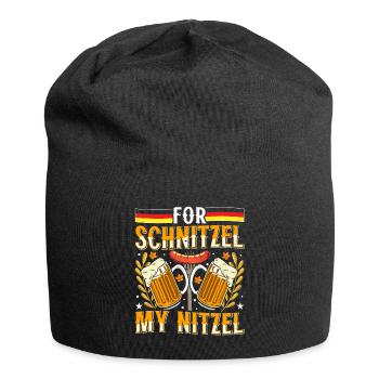 Deutsches Essen For Schnitzel my Nitzel Bierfan - Jersey-Beanie - Schwarz - Vorne