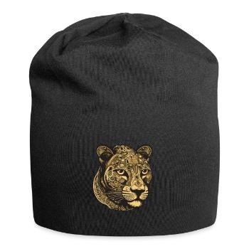 Cheetah Portrait - Jersey Beanie - black - Front