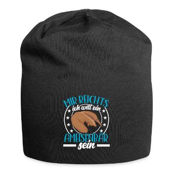 Ich will ein Ameisenbär sein Ameisenfresser - Jersey-Beanie - Schwarz - Vorne