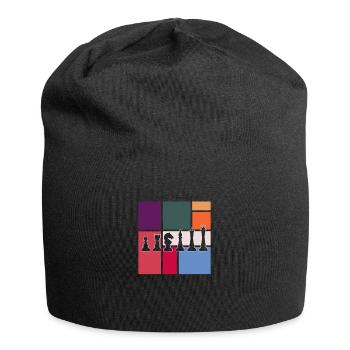 Schach - Jersey-Beanie - Schwarz - Vorne
