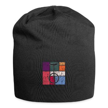 Einrad - Jersey-Beanie - Schwarz - Vorne