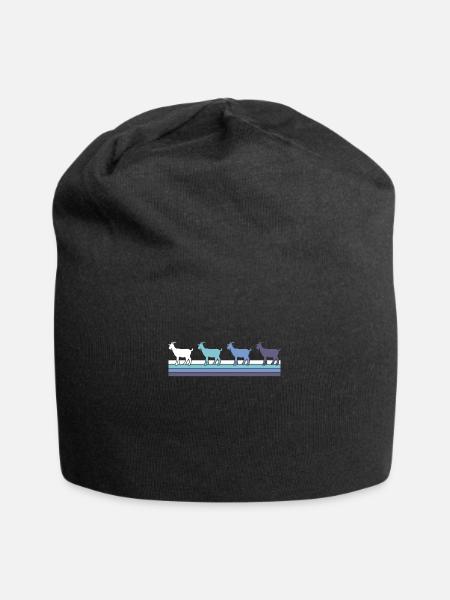 Ziege - Jersey-Beanie - Schwarz