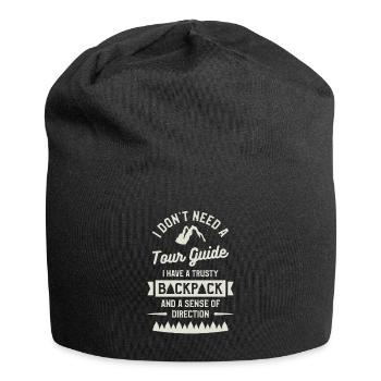 I Don't Need A Tour Guide I Have A Trusty Backpack - Jersey Beanie - black - Front