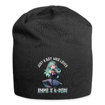 Juste un garçon qui aime l’anime et la K-Pop - Bonnet en jersey - noir - Devant