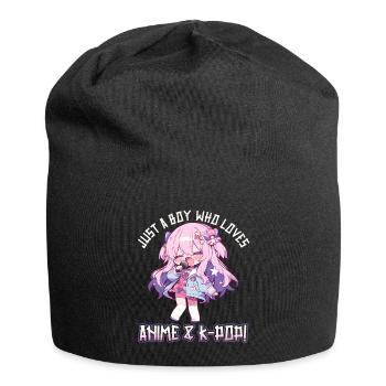 Juste un garçon qui aime l’anime et la K-Pop - Bonnet en jersey - noir - Devant
