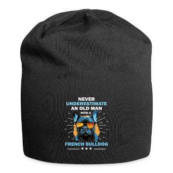 French Bulldog Frenchie Dog Breed Pet Best Frenchi - Jersey Beanie - black - Front